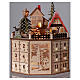 Advent calendar 29.5 cm in wood with lights s2