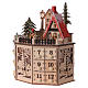 Advent calendar 29.5 cm in wood with lights s3