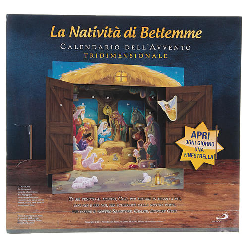 Calendario dell'Avvento tridimensionale Natività di Betlemme 4
