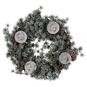 Avvento: Kit completo corona larice e candele argento