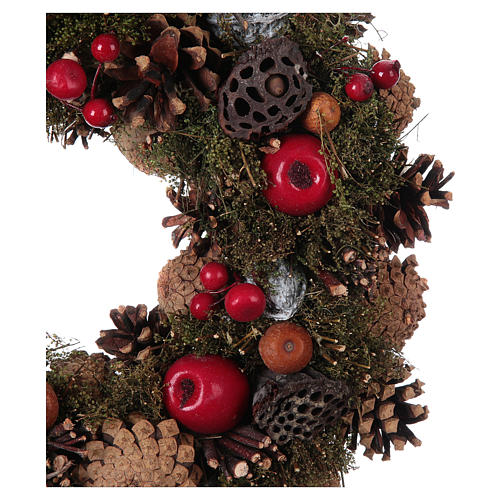 Advent wreath with apples and berries diam. 34 cm 2