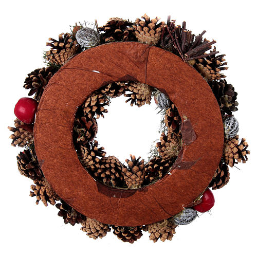 Advent Wreath with Apples and Pine Cones 34 cm 4