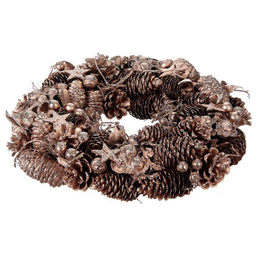 Couronne Avent or et bois diam. 34 cm 4