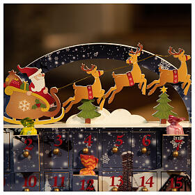 Calendario de Adviento 30 cm madera paisaje 30x30x8 | venta online en