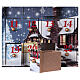 Wooden Christmas Advent Calendar 30 cm, 30x30x8 s4