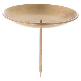 Candle holder for Advent wreath in brass, golden
