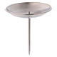 Candle holder for Advent wreath in brass, silver colour s1