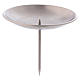 Advent wreath candle holder in silver brass, d. 10 cm s1