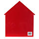 Calendario dell'avvento casa in legno rosso 20x35x5 cm s4