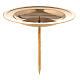 Candle holder in polished gold plated brass for Advent wreath 2 3/4 in s1