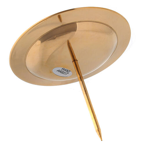Base vela de latón dorado lúcido para corona de Adviento 7 cm 3