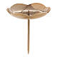 Candle holder lotus flower shape with spike for Advent in gold brass s1