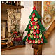 Calendario árbol de Navidad para Adviento de tela h. 90 cm s1