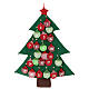 Calendario árbol de Navidad para Adviento de tela h. 90 cm s4