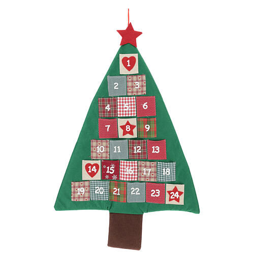 Calendario Adviento en forma de árbol de Navidad h. 90 cm 4