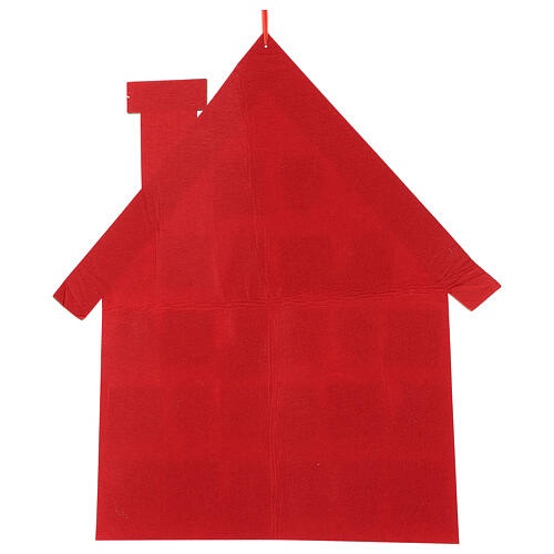 Advent Calendar in cloth in the shape of a cottage, 70 cm 5