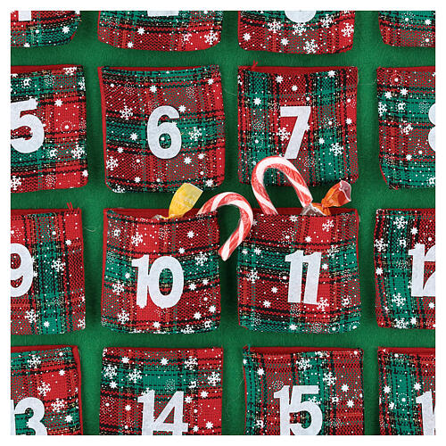 Advent house-shaped calendar, 24 pockets, 90 cm 2