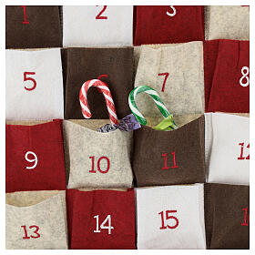 Fabric Advent calendar with deers 110 cm
