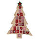 Calendario Adviento de arpillera árbol de Navidad h. 120 cm s1