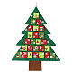 Calendario Avvento 25 tasche albero di Natale 110 cm s1
