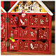 Advent Calendar in wood with boxes with lights 30x40x5 cm s4