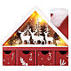 Advent Calendar in wood with boxes with lights 30x40x5 cm s6