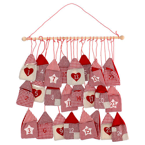Advent calendar with gift bags 55x50 cm 4