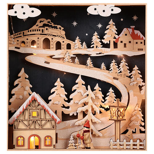 Advent calendar with drawers in wood 50x30x5 cm | online sales on  HOLYART.com