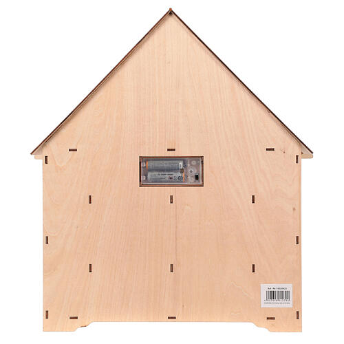 House Advent calendar 40x30x10 cm Nativity scene with lights 8