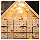 Calendrier 40x30x10 cm scène Nativité avec lumières s3