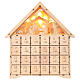 Calendário do Advento madeira cena Natividade iluminada 40x30x10 cm