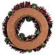 Christmas wreath with coloured pine cones 30 cm s5