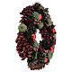 Christmas wreath with colored pine cones 30 cm s4
