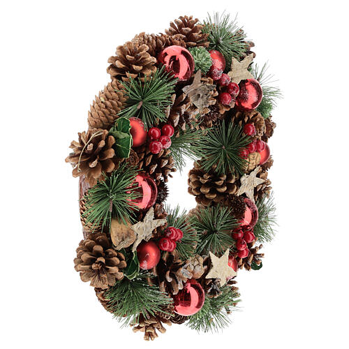 Christmas wreath with pine cone and pine branches diam. 30 cm 4