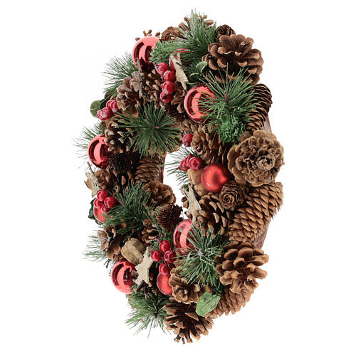 Korona z szyszkami i gałązkami sosny śr. 30 cm 4