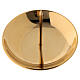Advent candle holder shiny golden brass with jag diameter 10 cm s2