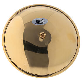 Portacandela avvento punzone ottone dorato lucido diam 10 cm s3