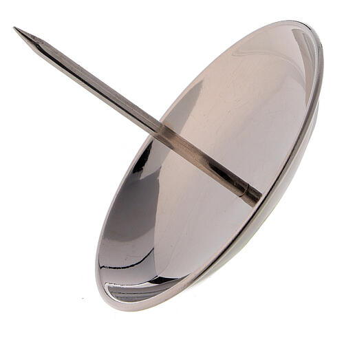 Punta vela latón niquelado 8 cm lúcido 2