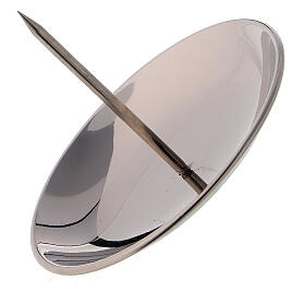 Pique avent bougie brillant laiton nickelé 10 cm s2