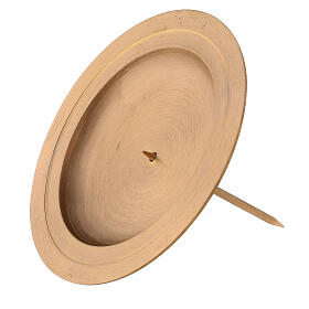 Pique laiton satiné double cercle couronne Avent 13 cm s3