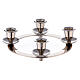 Advent candleholder in nickel plated brass, 2.5 cm candles s1
