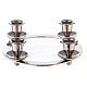 Advent candleholder in nickel plated brass, 2.5 cm candles s3