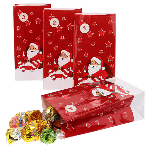 Advent calendar bags and stickers 20x10 cm 1