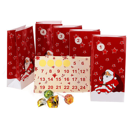 Advent Calendar bags and stickers 20x10 cm 3