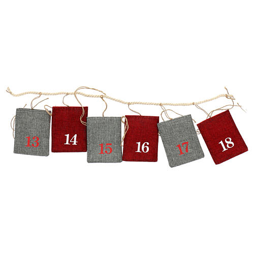 Fabric Advent Calendar with pockets 10x12 cm 3