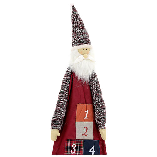 Calendrier Avent avec Père Noël en tissu 180 cm 2