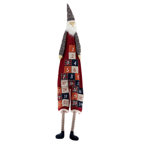 Calendrier Avent avec Père Noël en tissu 180 cm 5