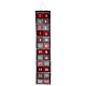 Calendário do Advento de feltro cinzento e vermelho 170 cm s1