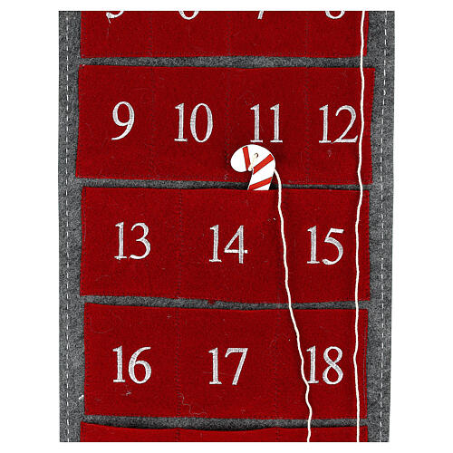 Kalendarz adwentowy krasnal filc 125 cm 3