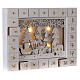 Wooden Advent calendar white lights 27 cm s5
